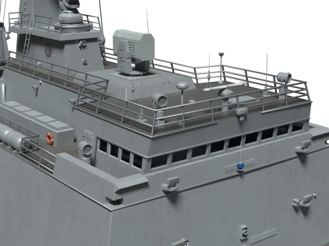 Korea Destroyer Daejoyeong 3D Model