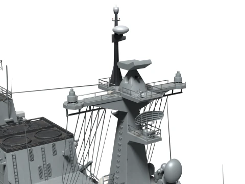 Korea Destroyer Daejoyeong 3D Model