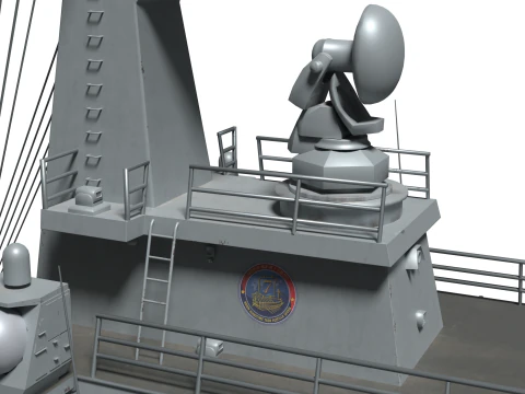 Korea Destroyer Daejoyeong 3D Model
