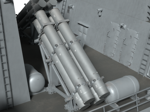 Korea Destroyer Daejoyeong 3D Модель