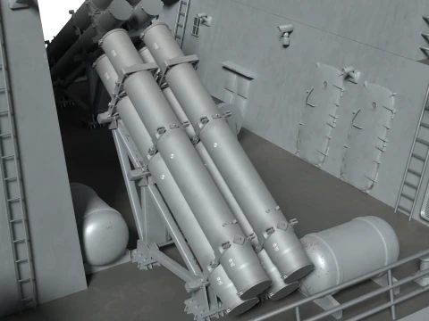 Korea Destroyer Daejoyeong 3D Model