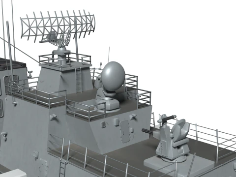 Korea Destroyer Daejoyeong 3D Model