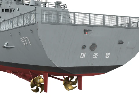 Korea Destroyer Daejoyeong 3D Model