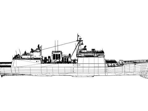 Korea Destroyer Daejoyeong 3D Модель