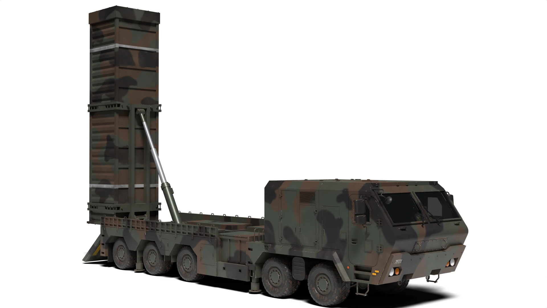 Korea Missile Launcher Hyunmu 3D Model .c4d .max .obj .3ds .fbx .stl .blend 