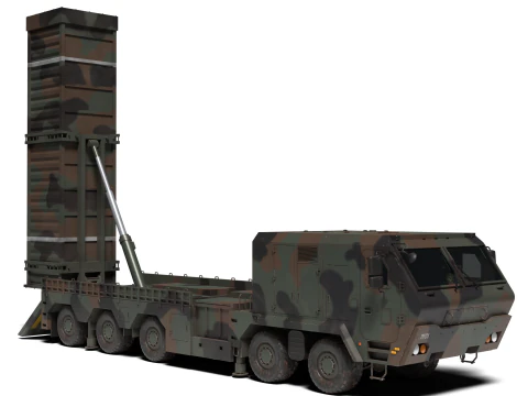 Peluncur Rudal Korea Hyunmu Model 3D