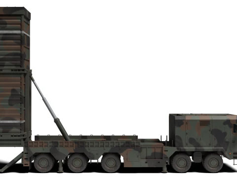 Korea Missile Launcher Hyunmu 3D Model