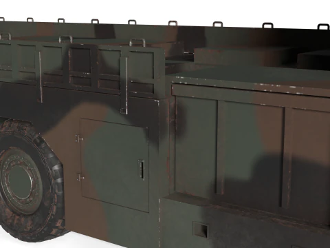 Korea Missile Launcher Hyunmu 3D Model