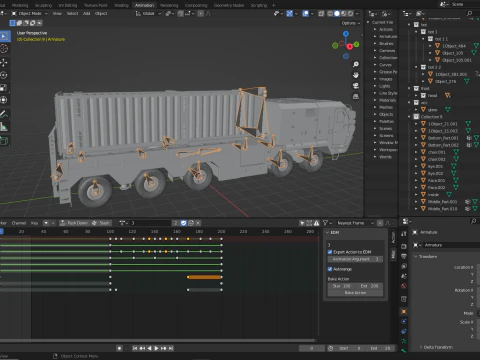 Korea Missile Launcher Hyunmu 3D Model
