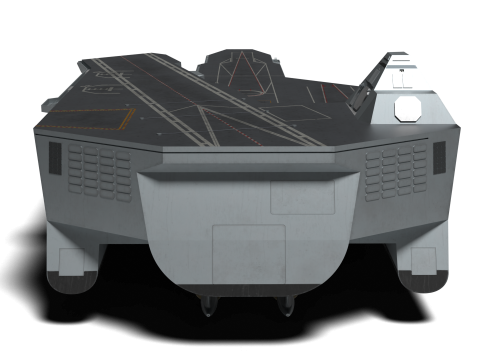 Korea Unmanned force control ship 3D Model