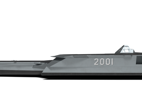 Korea Unmanned force control ship 3D Model
