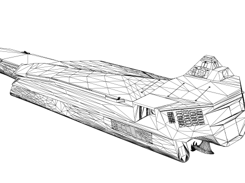 Korea Unmanned force control ship 3D Model