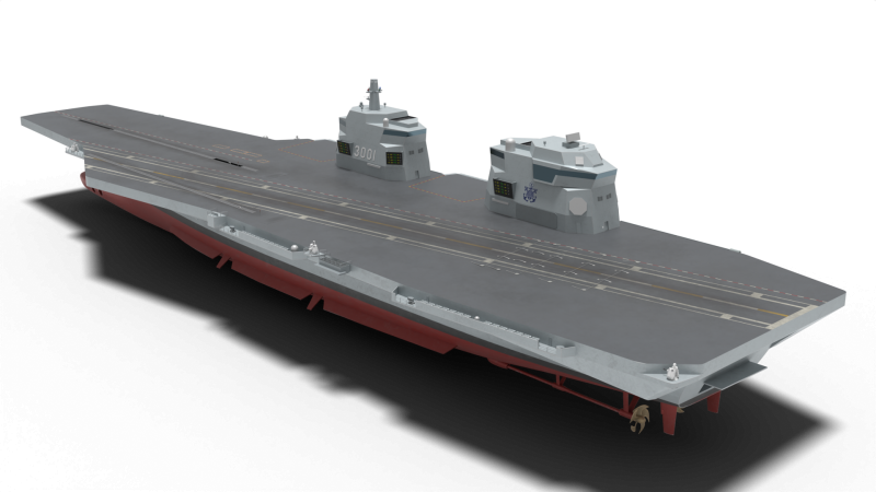 Korea Heavy aircraft carrier CVX 3D मॉडल .c4d .max .obj .3ds .fbx .stl .blend