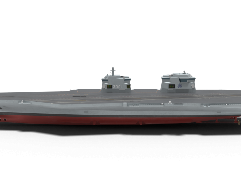Korea Heavy aircraft carrier CVX 3D मॉडल