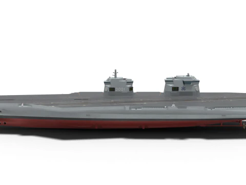 Korea Heavy aircraft carrier CVX 3D Model