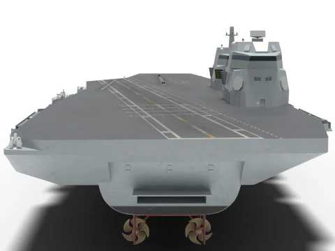 Korea Heavy aircraft carrier CVX 3D Model