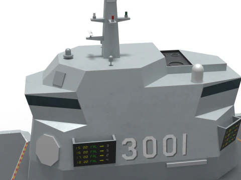 Korea Heavy aircraft carrier CVX 3D Model