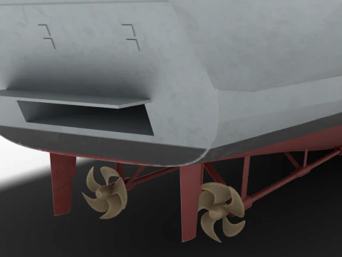 Korea Heavy aircraft carrier CVX 3D Model