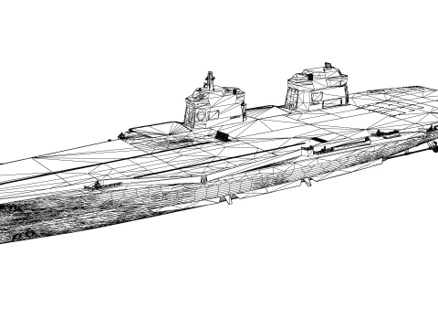 Korea Heavy aircraft carrier CVX 3D Model
