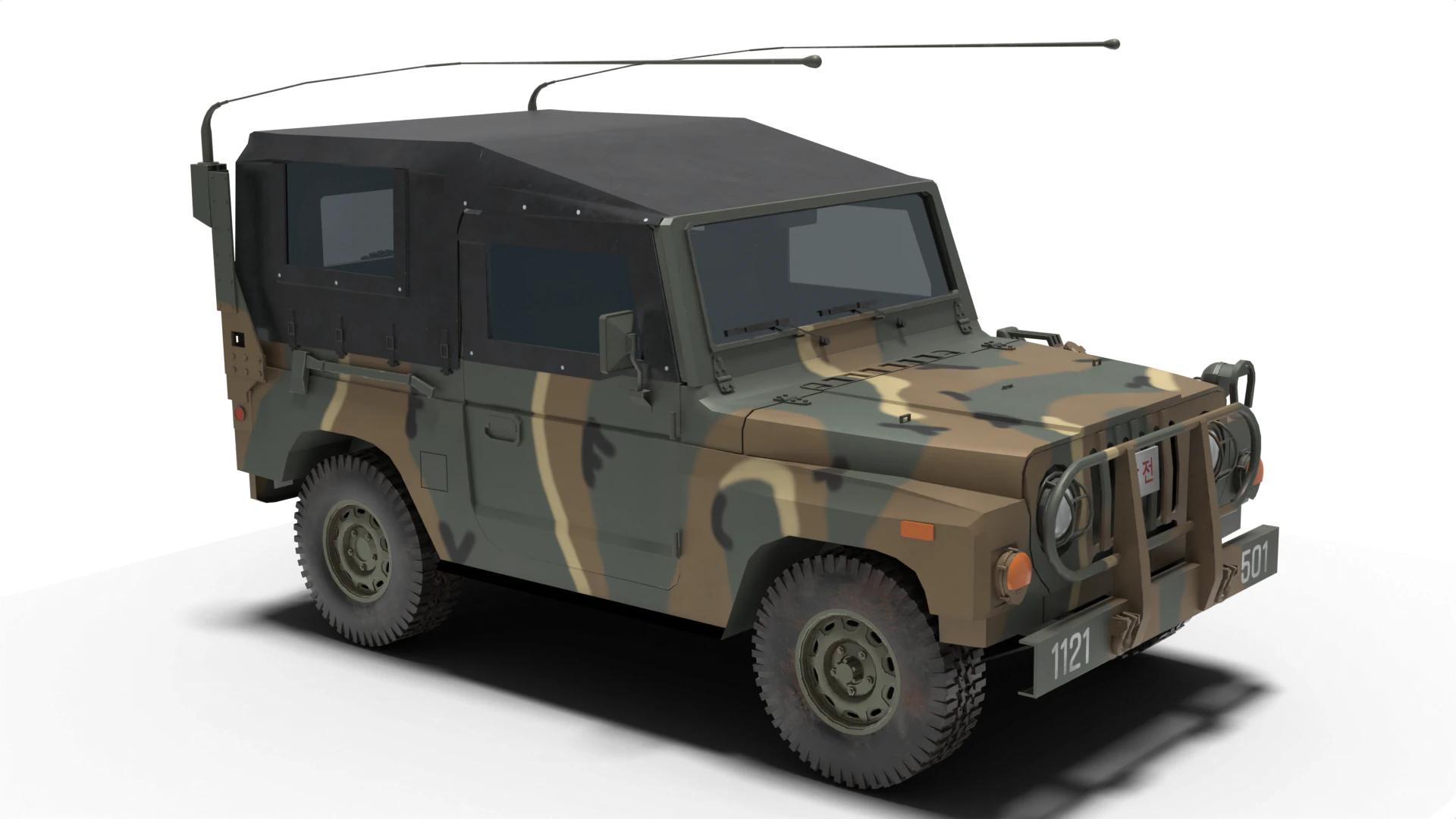 Armored vehicle K-131 3D Model .c4d .max .obj .3ds .fbx .stl .blend