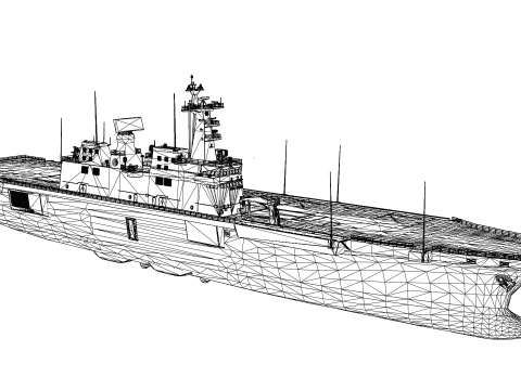 Amphibious assault ship Dokdo 3D Model
