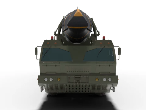 Rudal hipersonik Korea Utara Hwasong-8 dan peluncurnya Model 3D
