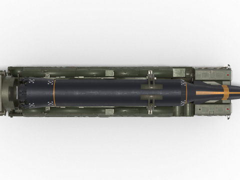 North Koreas hypersonic missile Hwasung-8 and its launcher 3D 模型
