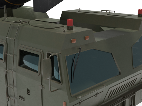 North Koreas hypersonic missile Hwasung-8 and its launcher 3D 模型
