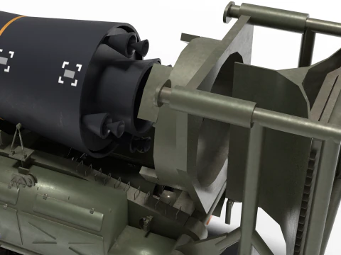 Rudal hipersonik Korea Utara Hwasong-8 dan peluncurnya Model 3D