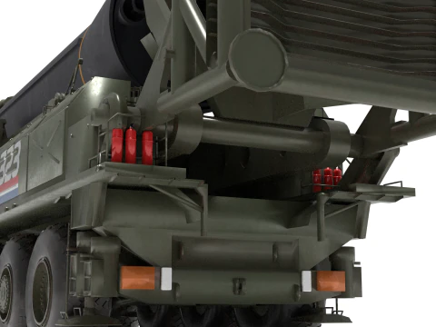 Rudal hipersonik Korea Utara Hwasong-8 dan peluncurnya Model 3D