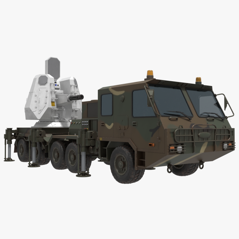 Anti-aircraft system C-RAM 3D Model .c4d .max .obj .3ds .fbx .stl .blend 