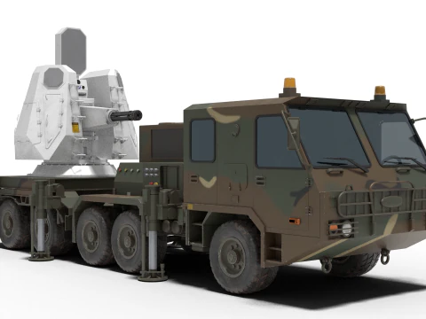 Anti-aircraft system C-RAM 3D Model