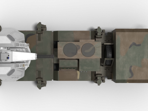 Anti-aircraft system C-RAM 3D Model