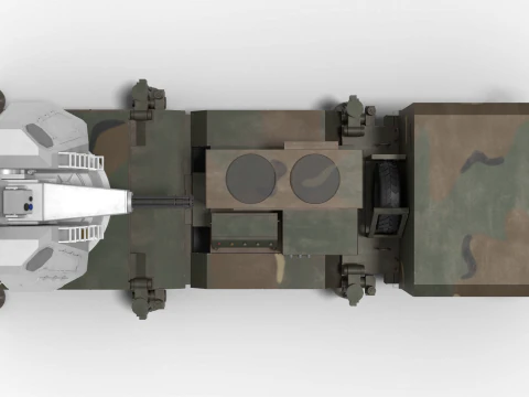 Anti-aircraft system C-RAM 3D Model