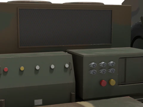 Anti-aircraft system C-RAM 3D Model
