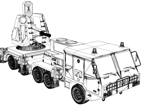 Anti-aircraft system C-RAM 3D Model
