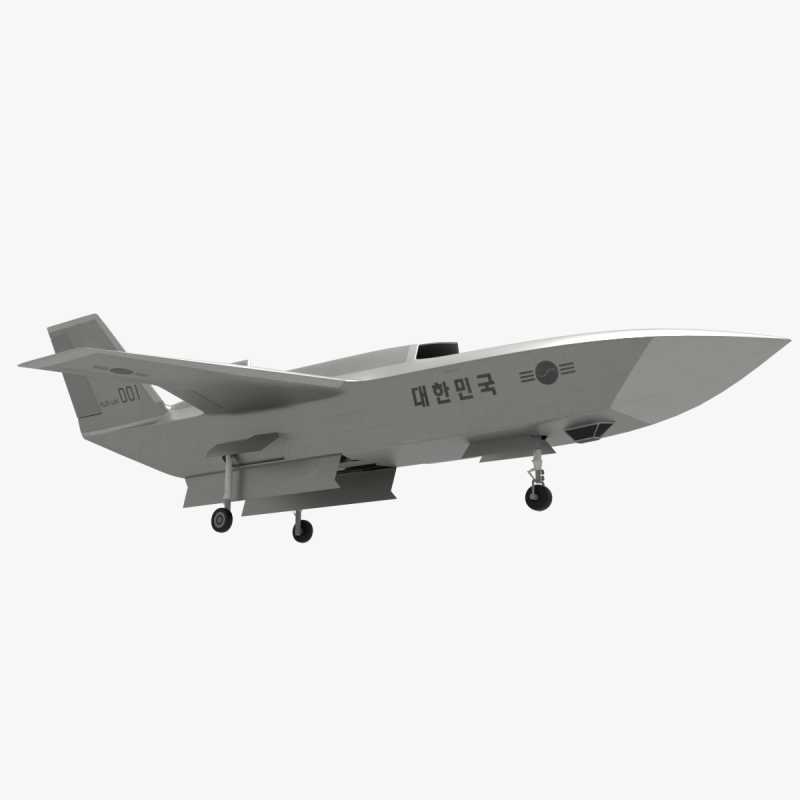 Unmanned fighter KUS-LW Model 3D .c4d .max .obj .3ds .fbx .stl .blend 