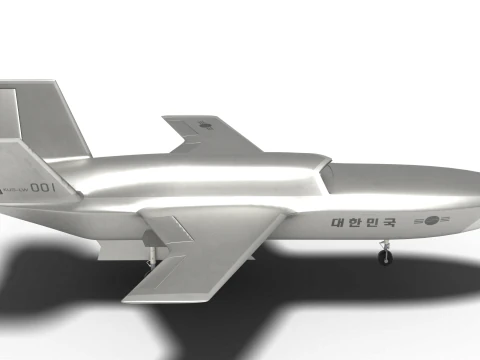 Unmanned fighter KUS-LW 3D Model