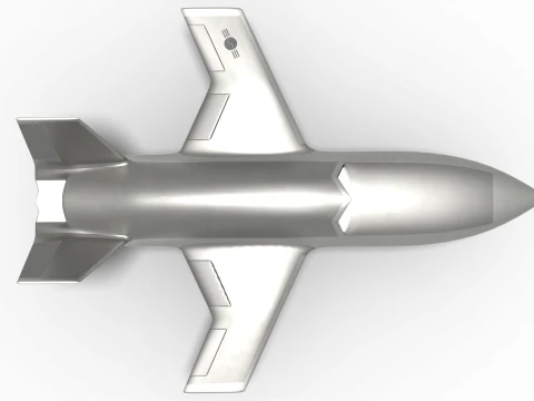 Unmanned fighter KUS-LW 3D Model