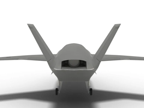 Unmanned fighter KUS-LW 3D Model