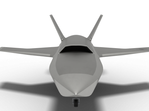 Unmanned fighter KUS-LW Model 3D