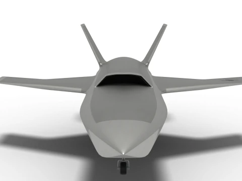 Unmanned fighter KUS-LW 3D Model