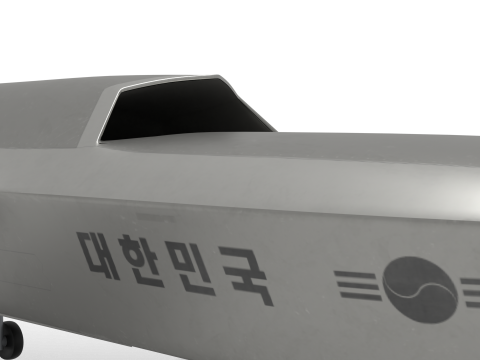 Unmanned fighter KUS-LW Model 3D