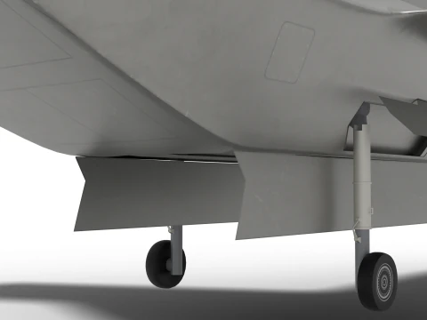 Unmanned fighter KUS-LW 3D Model