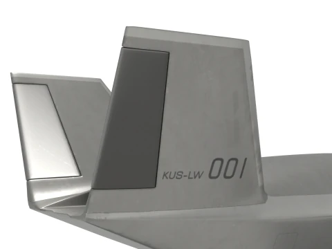 Unmanned fighter KUS-LW 3D Model