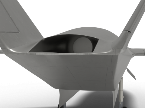 Unmanned fighter KUS-LW Model 3D