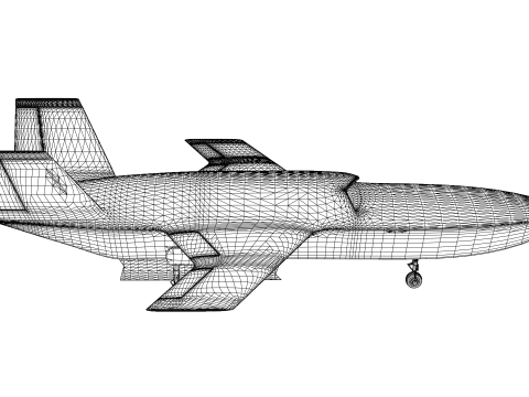 Unmanned fighter KUS-LW Model 3D