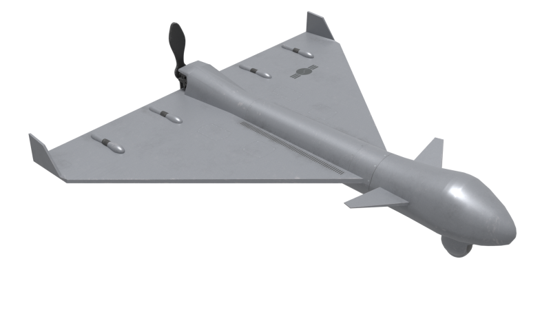 Unmanned attack aircraft 3D-Modell .c4d .max .obj .3ds .fbx .stl .blend 