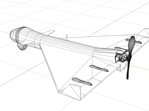 Unmanned attack aircraft 3D-Modell