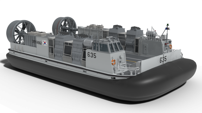 Korea Hovercraft Solgae-class 3D Model .c4d .max .obj .3ds .fbx .stl .blend